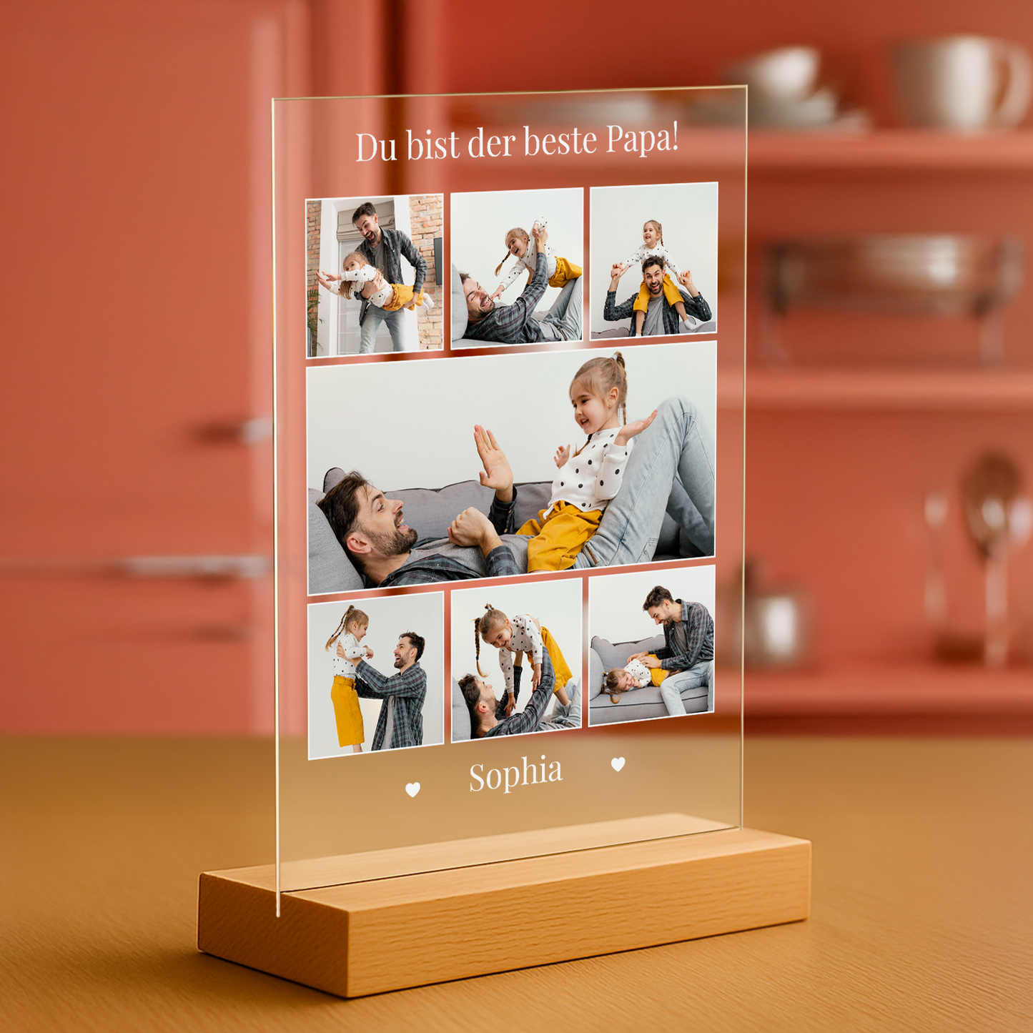 Du bist der beste Papa – personalisierter Glasdruck
