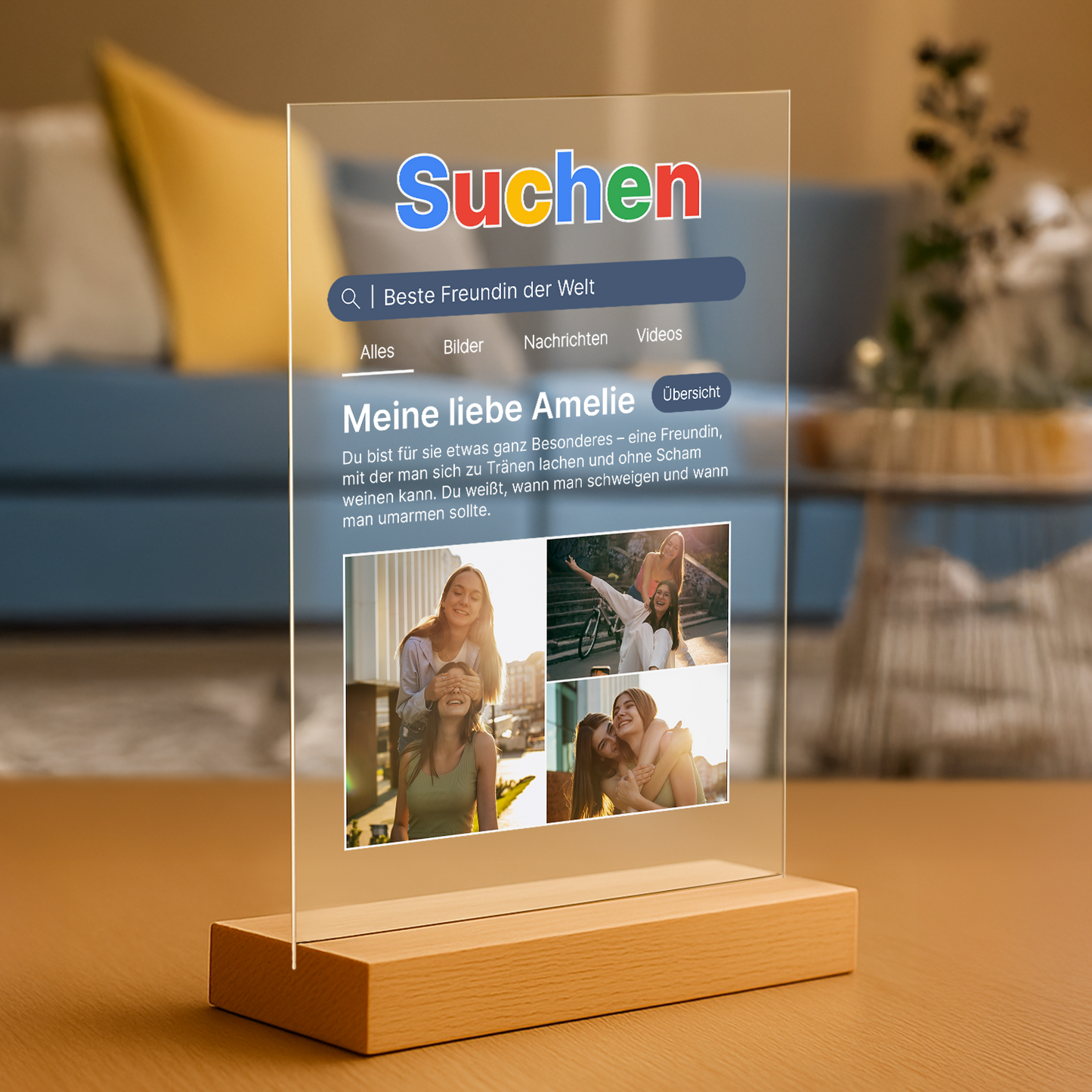 Suchergebnis FREUNDIN – personalisierter Glasdruck
