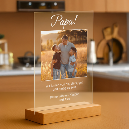 Papa! - personalisierter Glasdruck