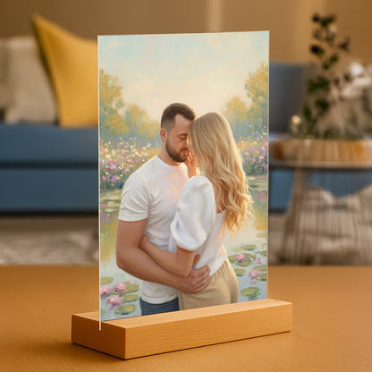Liebe im Impressionenstil - Acrylglas-Porträt für Paare