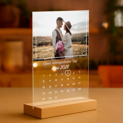 Unvergesslicher Tag – personalisierter Druck auf Glas