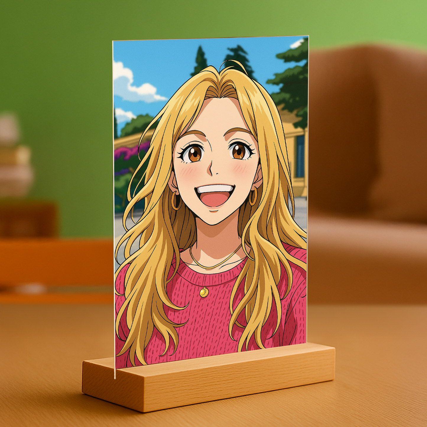 Mädchen im Anime-Stil - Acrylglas Porträt für Frau