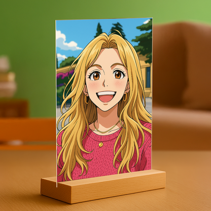Mädchen im Anime-Stil - Acrylglas Porträt für Frau