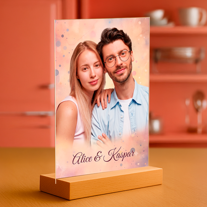 Gemeinsames Paarporträt – personalisierter Acrylglasdruck für Paare