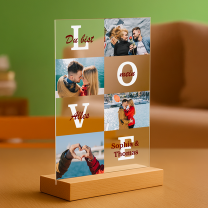 Du bist mein Ein und Alles – personalisierter Glasdruck