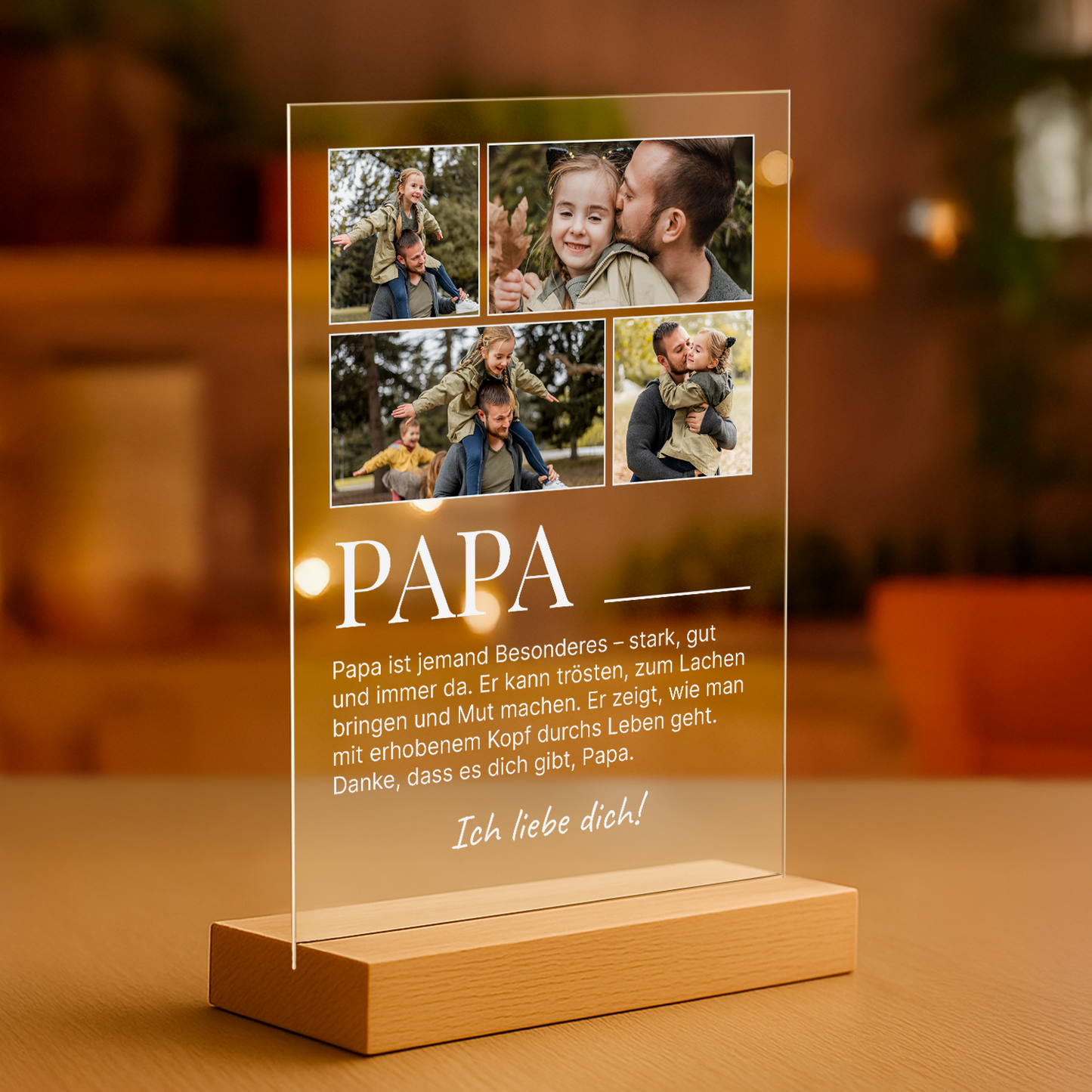 Definition des Wortes PAPA – personalisierter Glasdruck