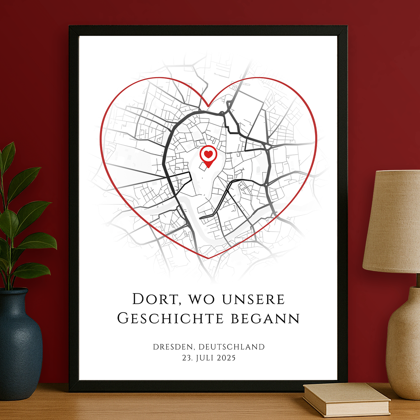 Der Anfang eurer gemeinsamen Geschichte – personalisiertes Poster für Paare