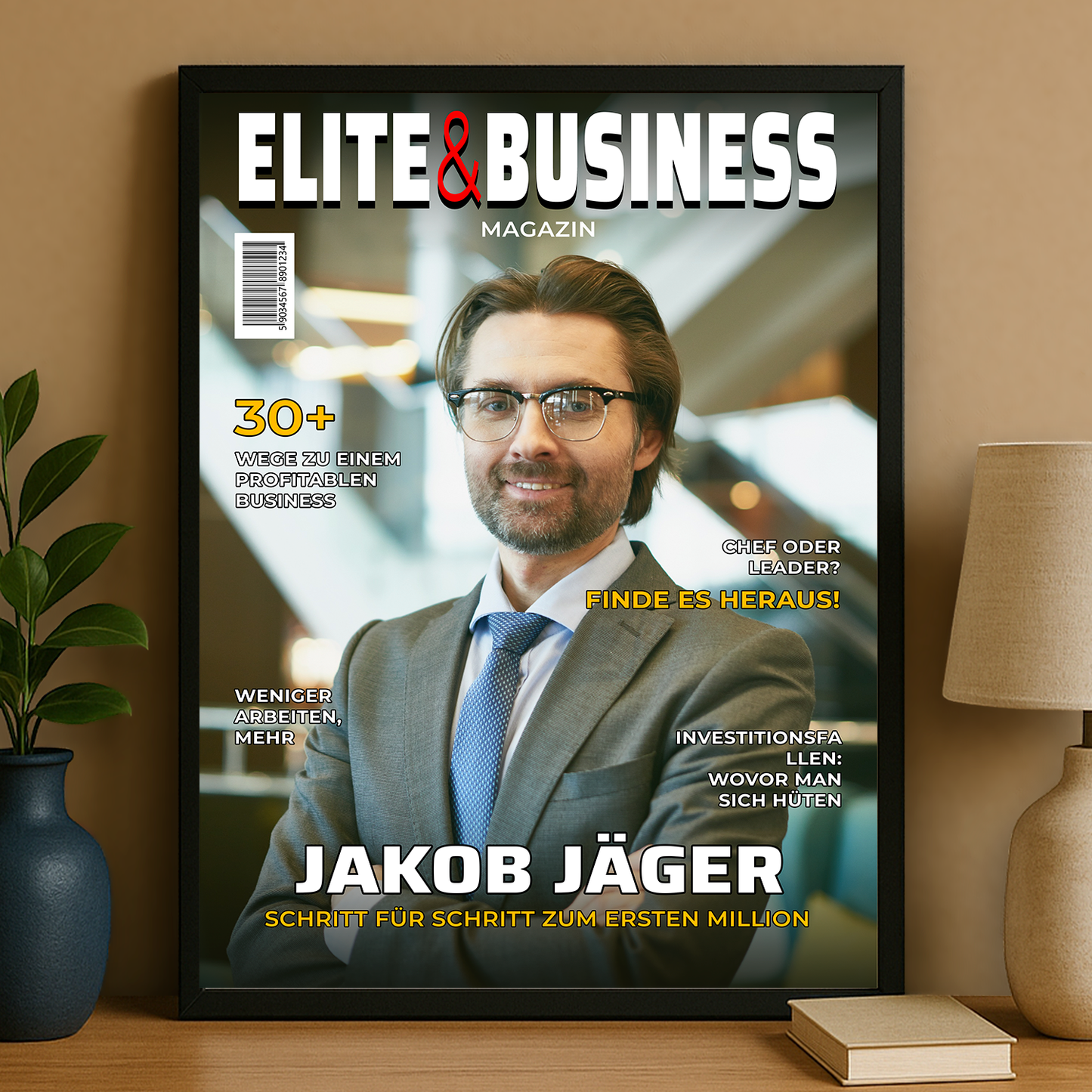 Geschäftsmann des Jahres – personalisiertes Poster für einen Mann