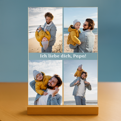 Ich liebe dich, Papa! – personalisierter Glasdruck