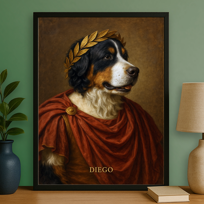 Hund als Kaiser – personalisiertes Poster für Hundefreunde
