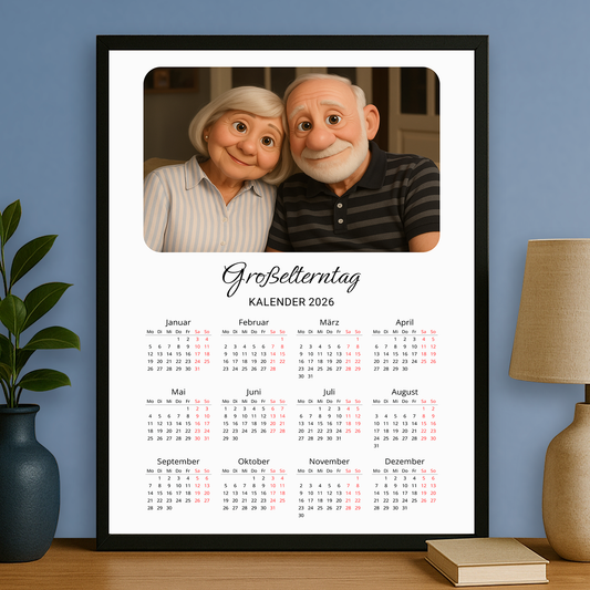 Kalender zum Großmutter- und Großvatertag – personalisiertes Poster für Großeltern