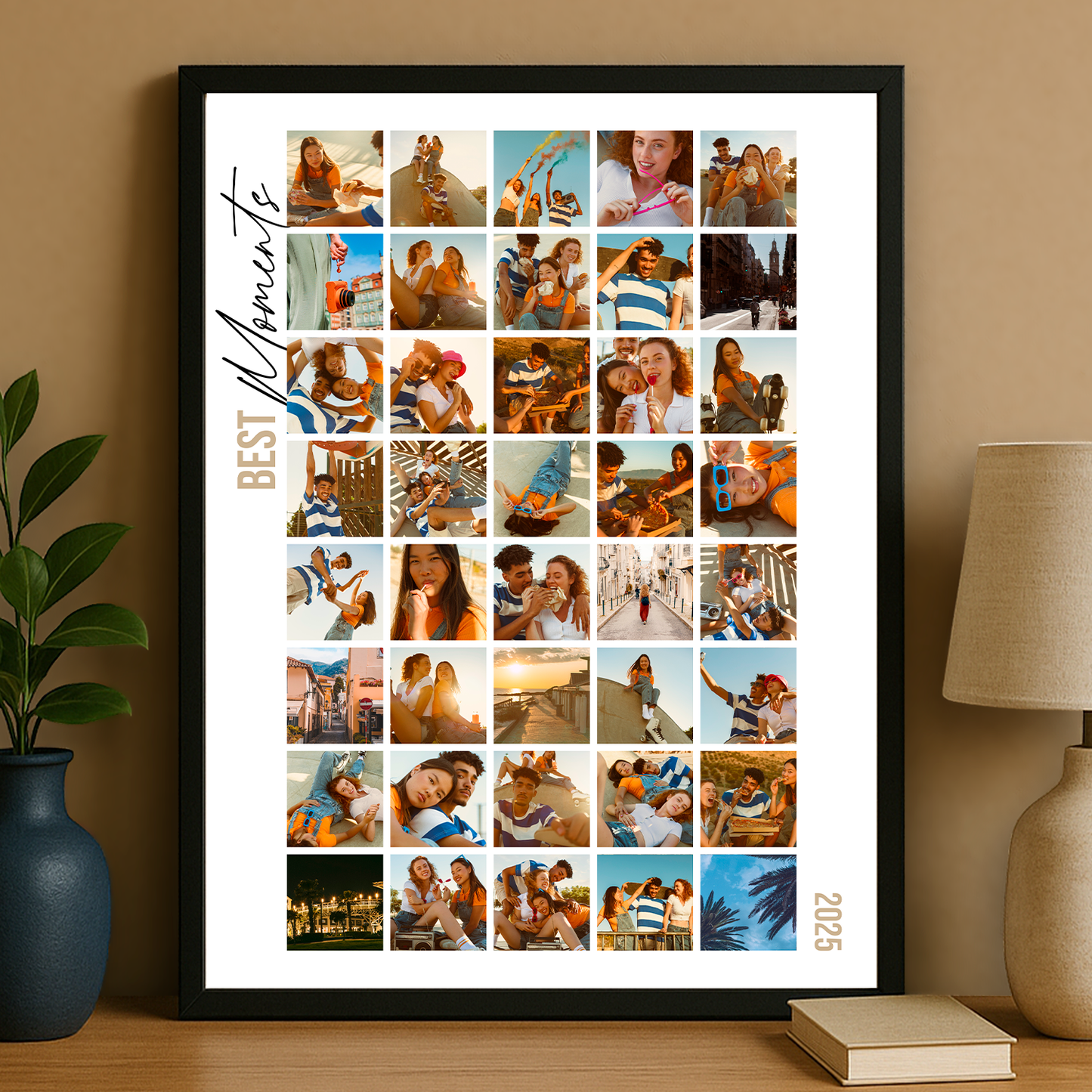 Collage der schönsten Momente – personalisiertes Poster für die Freundin