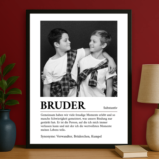 Bruder – personalisiertes Poster für deinen Bruder