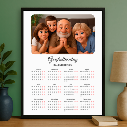 Kalender von den Enkeln – personalisiertes Poster für Großeltern