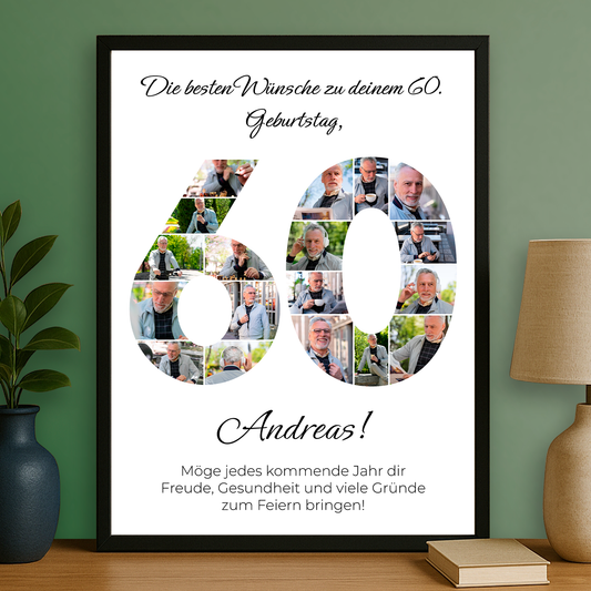 Zum 60. Geburtstag – personalisiertes Poster für ihn