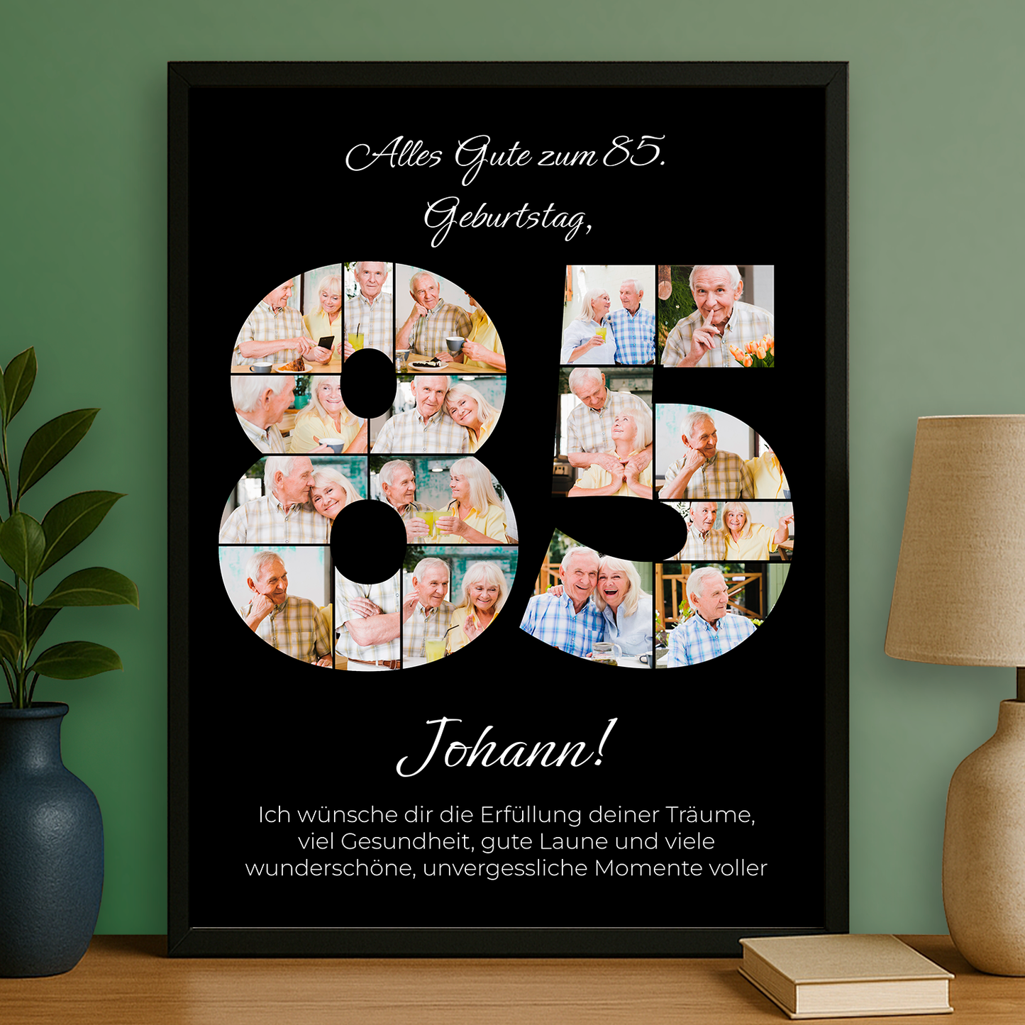 Zum 85. Geburtstag – personalisiertes Poster für ihn