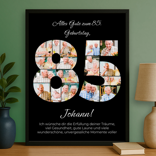 Zum 85. Geburtstag – personalisiertes Poster für ihn