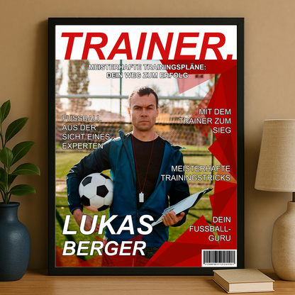 Sportmagazin-Cover – personalisiertes Poster für einen Mann