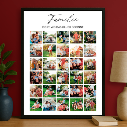 Familie – personalisiertes Poster für Eltern