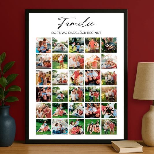 Familie – personalisiertes Poster für Eltern