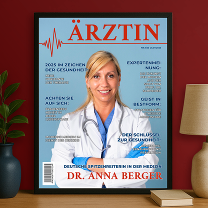 Frau Doktor des Jahres – personalisiertes Poster für eine Frau
