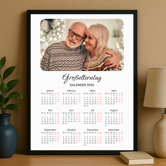 Kalender für Oma und Opa – personalisiertes Poster für Großeltern