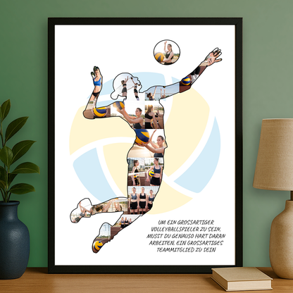 Großartige Volleyballspielerin – personalisiertes Poster für sie