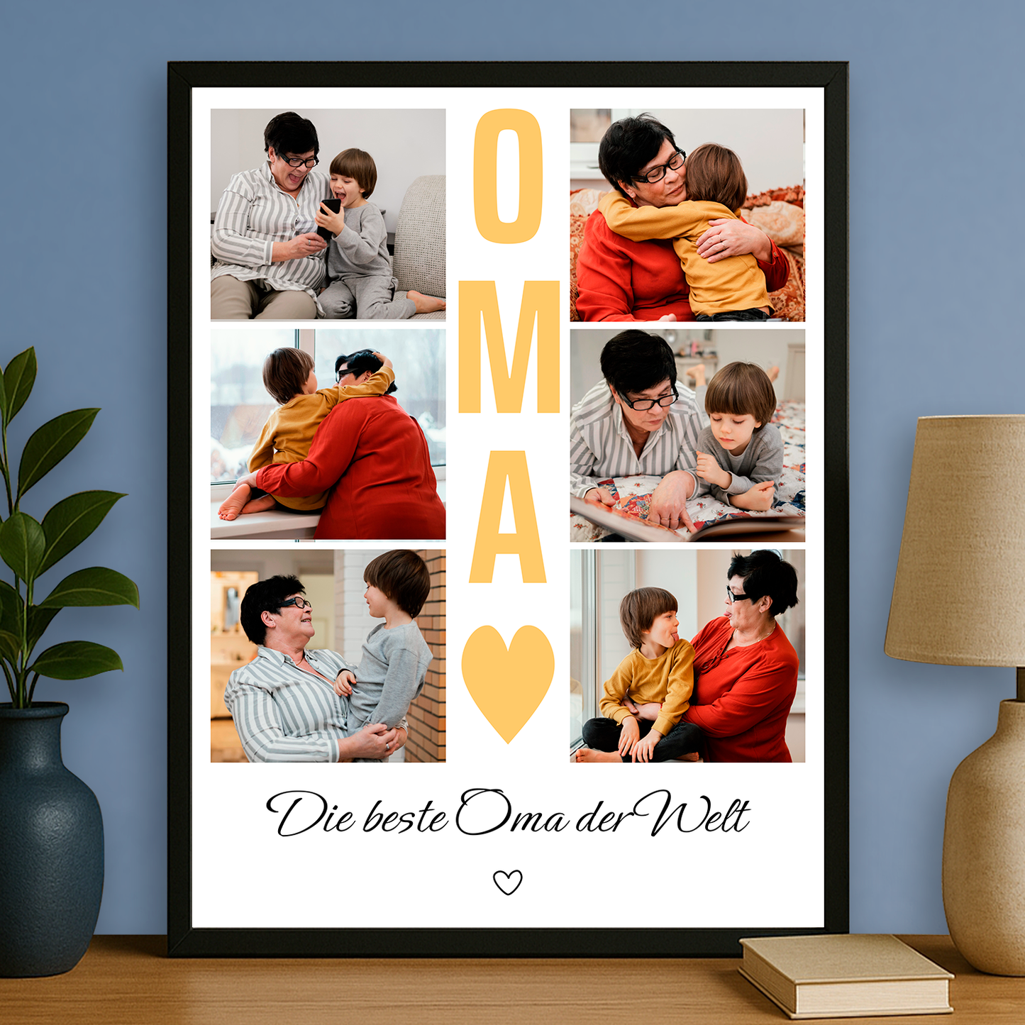 Beste Oma der Welt – personalisiertes Poster für die Oma