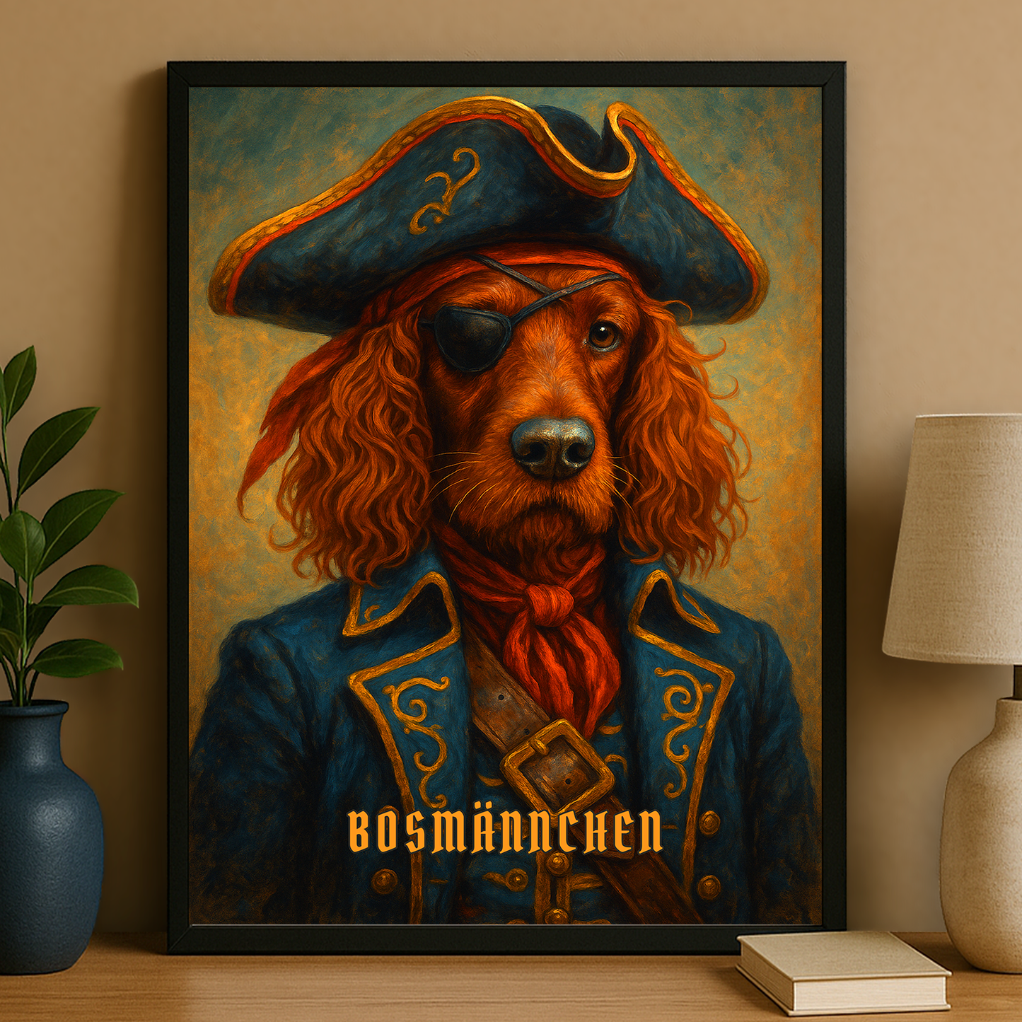Hund als Pirat – personalisiertes Poster für Hundeliebhaber