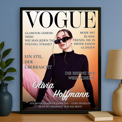 Ihr eigenes Magazin-Cover – ein personalisiertes Poster für sie