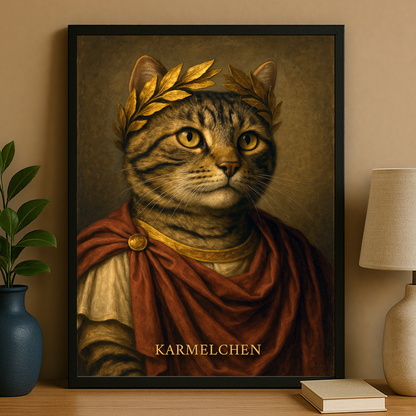 Katze als Kaiser – personalisiertes Poster für Katzenliebhaber