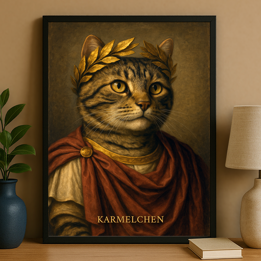 Katze als Kaiser – personalisiertes Poster für Katzenliebhaber