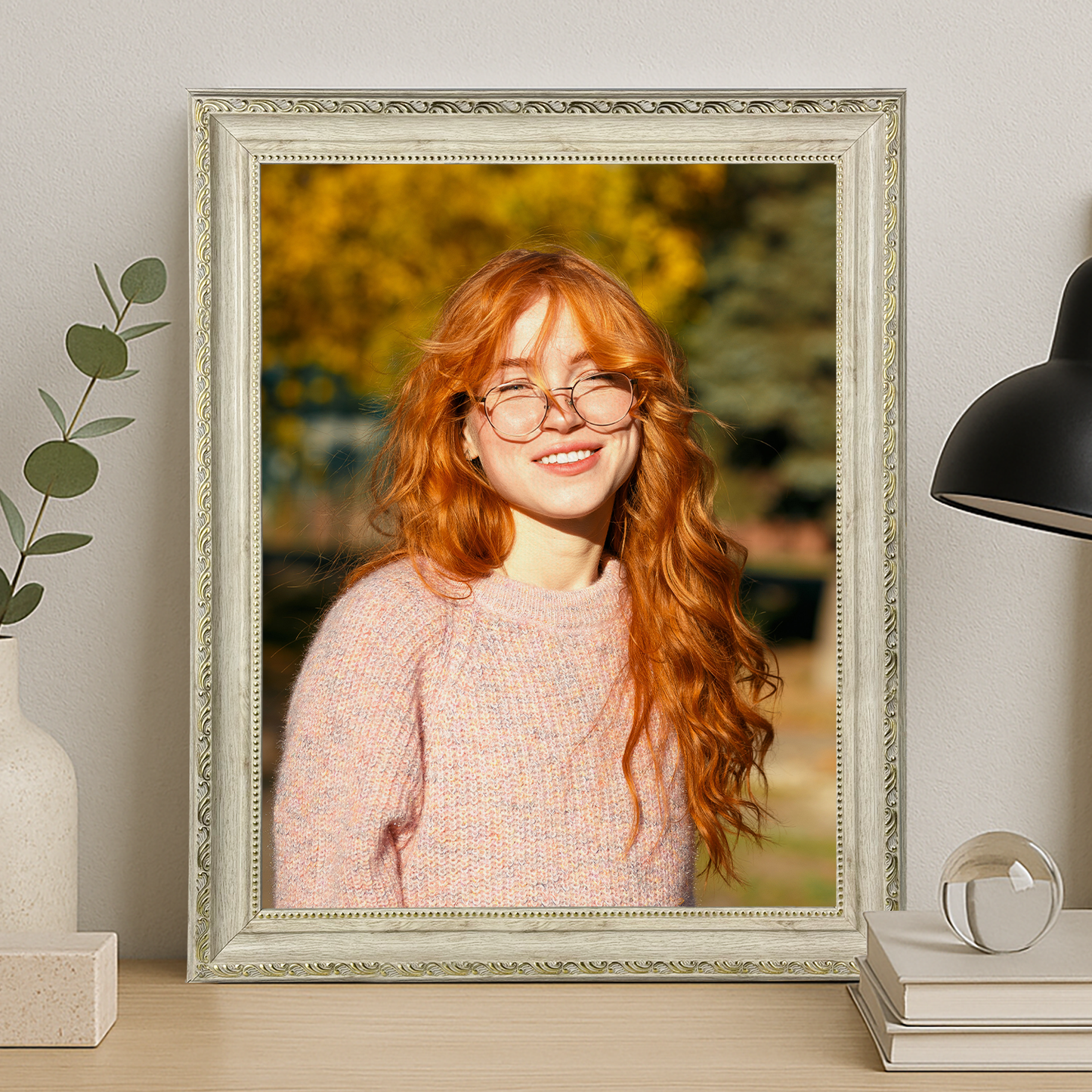 Realistisches Porträt eines Mädchens – personalisiertes Leinwandbild für sie