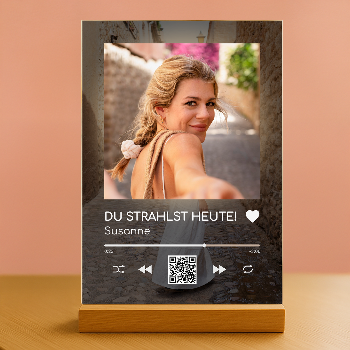 Du strahlst heute – personalisierter Glasdruck