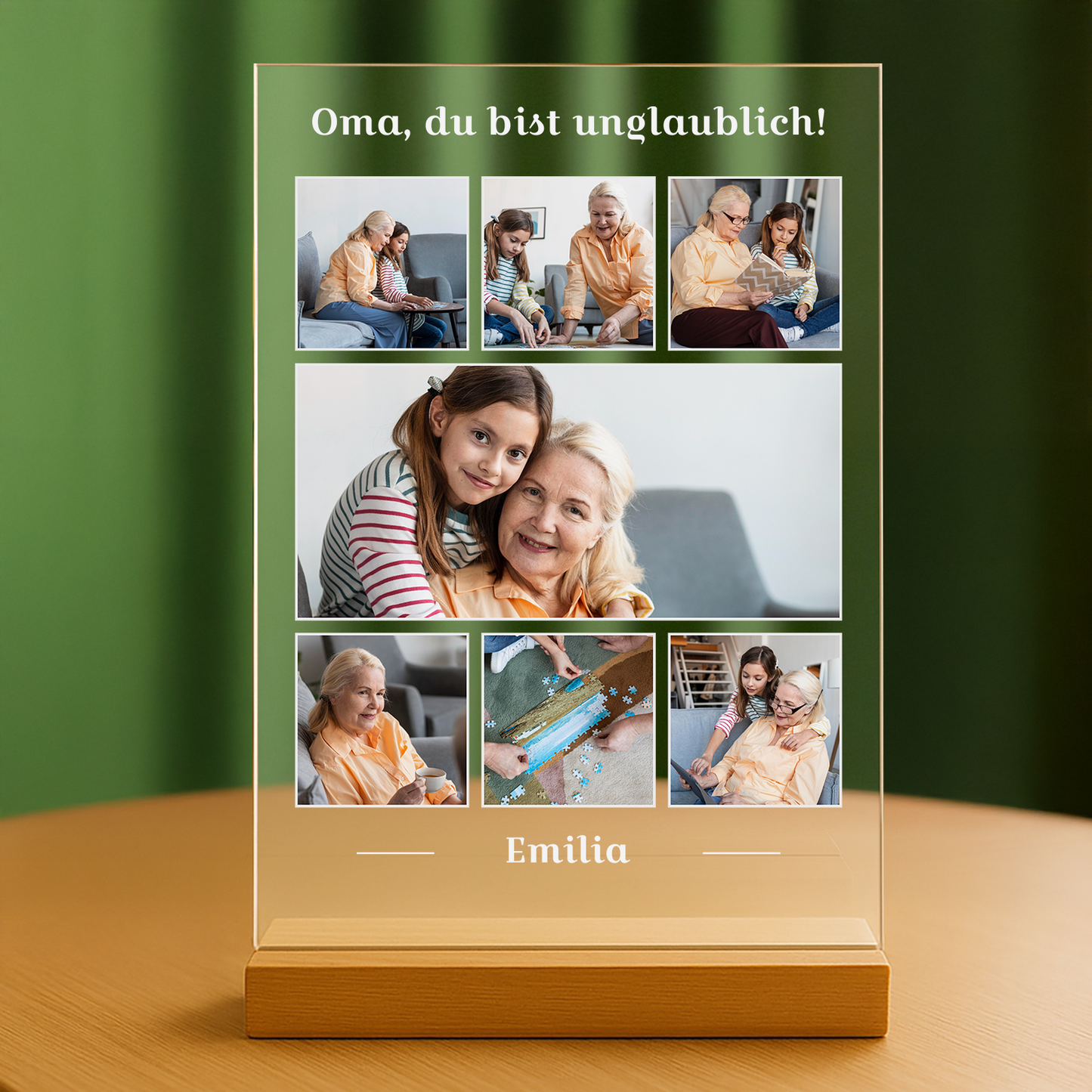 Oma – personalisierter Glasdruck