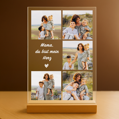 Personalisierte Fotocollage auf Acrylglas - Geschenk zum Muttertag