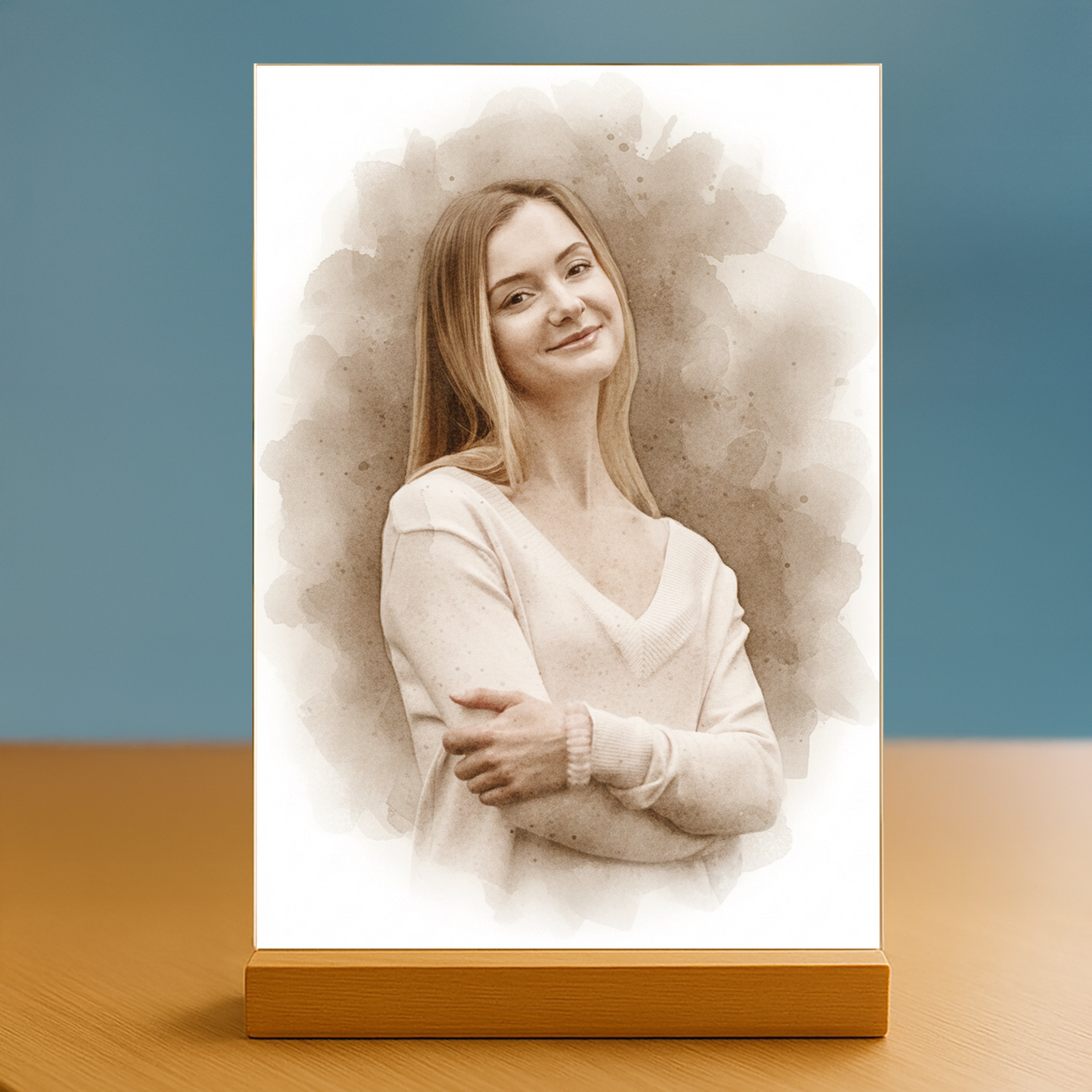 Frau im Coffee-Stil - Acrylglas-Porträt für sie