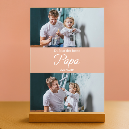 Der beste Papa der Welt – personalisierter Glasdruck
