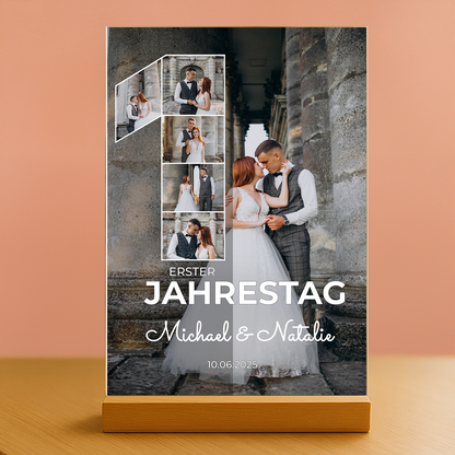 Erster Jahrestag – personalisierter Druck auf Glas