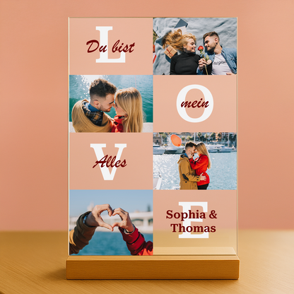 Du bist mein Ein und Alles – personalisierter Glasdruck