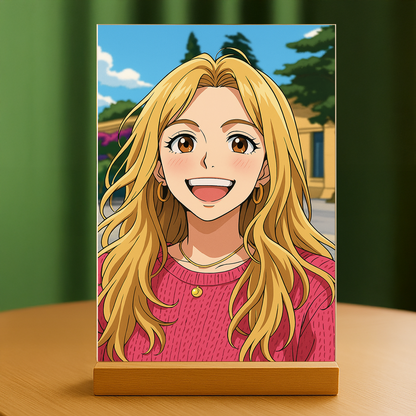 Mädchen im Anime-Stil - Acrylglas Porträt für Frau