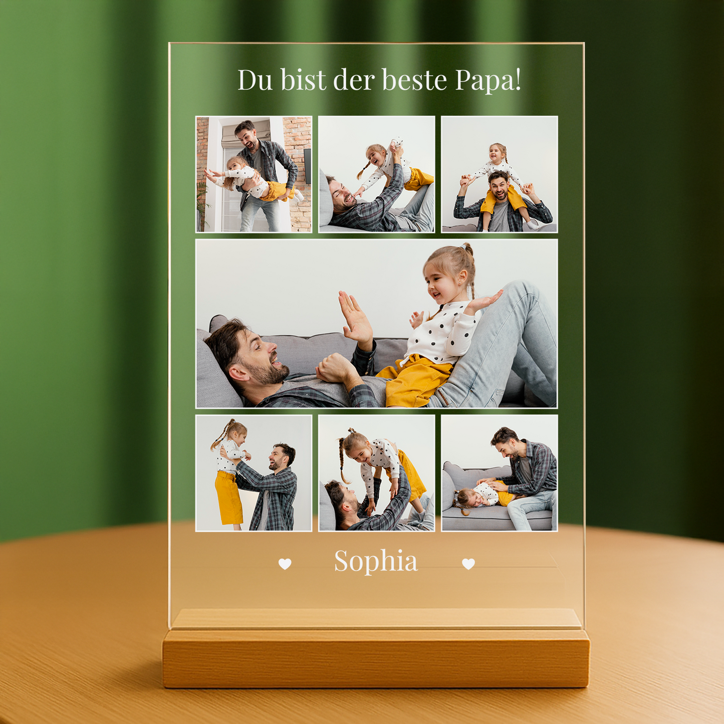 Du bist der beste Papa – personalisierter Glasdruck
