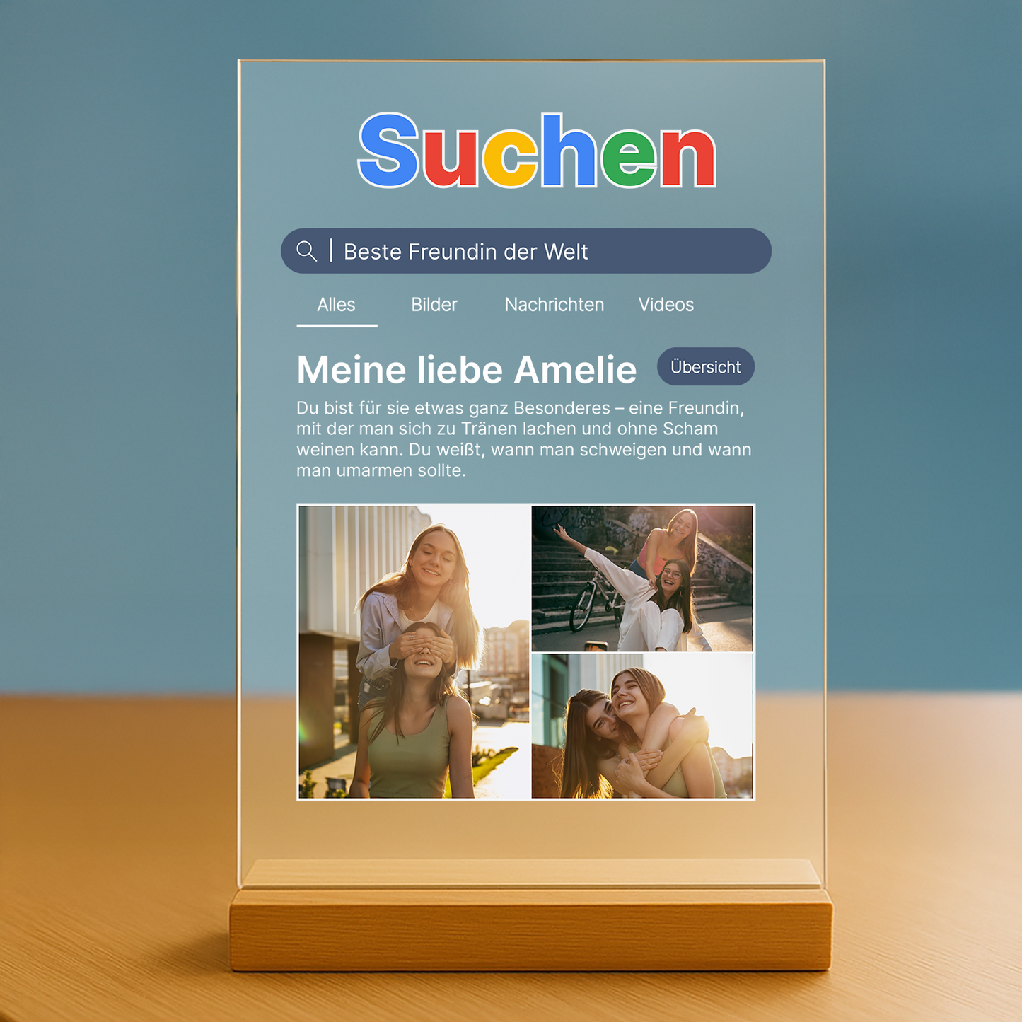 Suchergebnis FREUNDIN – personalisierter Glasdruck