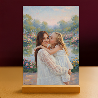 Ölgemälde-Stil auf Acrylglas - Geschenk zum Muttertag