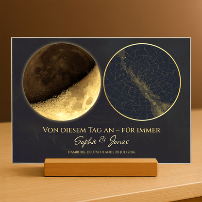Seit diesem Tag – für immer – personalisierter Acrylglasdruck für Paare