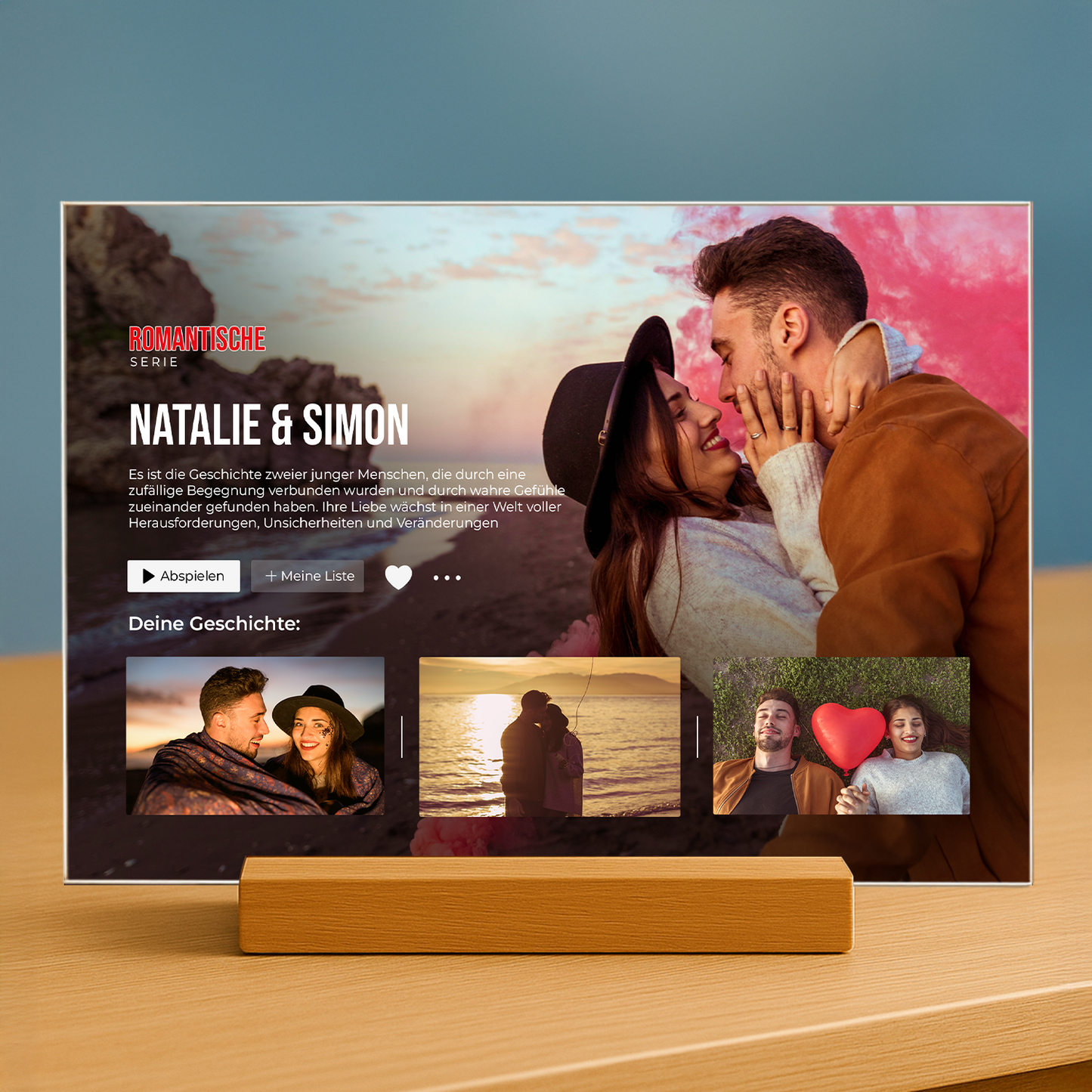 Liebes-Serie – personalisierter Glasdruck