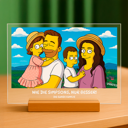 Die beste Familie – Porträt auf Acrylglas für Eltern