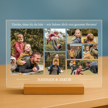 Danke, dass es dich gibt – personalisierter Glasdruck