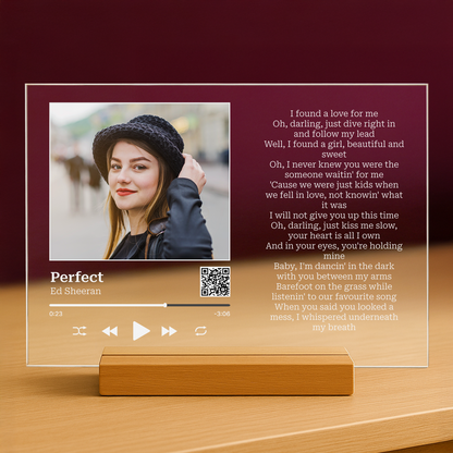 Lied für sie – personalisierter Glasdruck