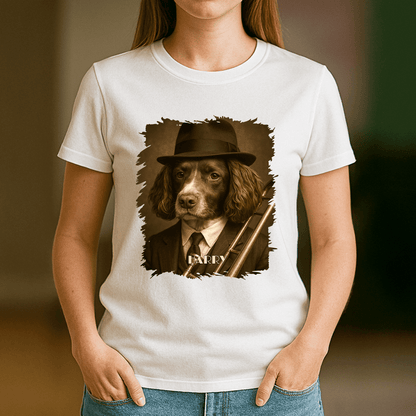 Hund als Jazzmusiker – Damen-T-Shirt mit Aufdruck für Hundefans - Emmygift.de